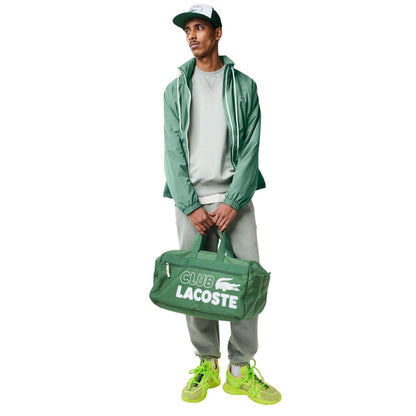 Green - Close up - Lacoste Mens Water Repellent Detachable Hood Jacket