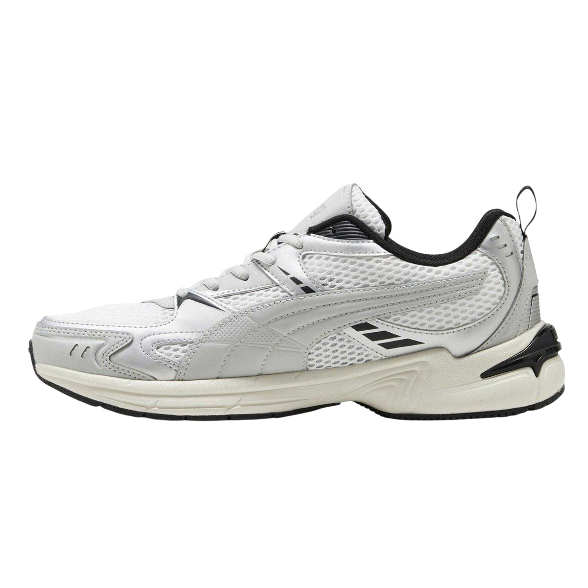 White-Grey-Black - Back - Puma Mens Mileniot 2000 Padded Collar Trainers