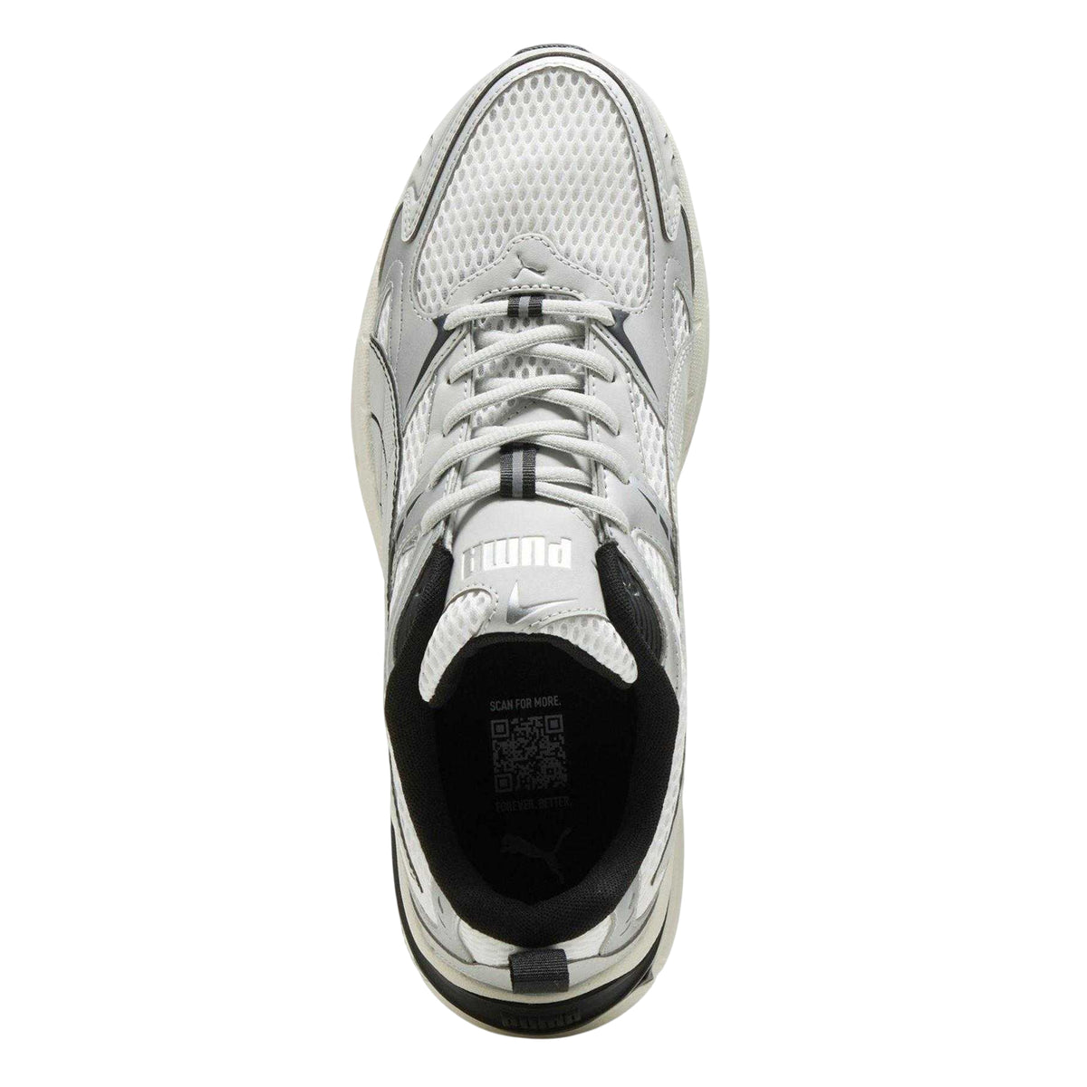 White-Grey-Black - Side - Puma Mens Mileniot 2000 Padded Collar Trainers