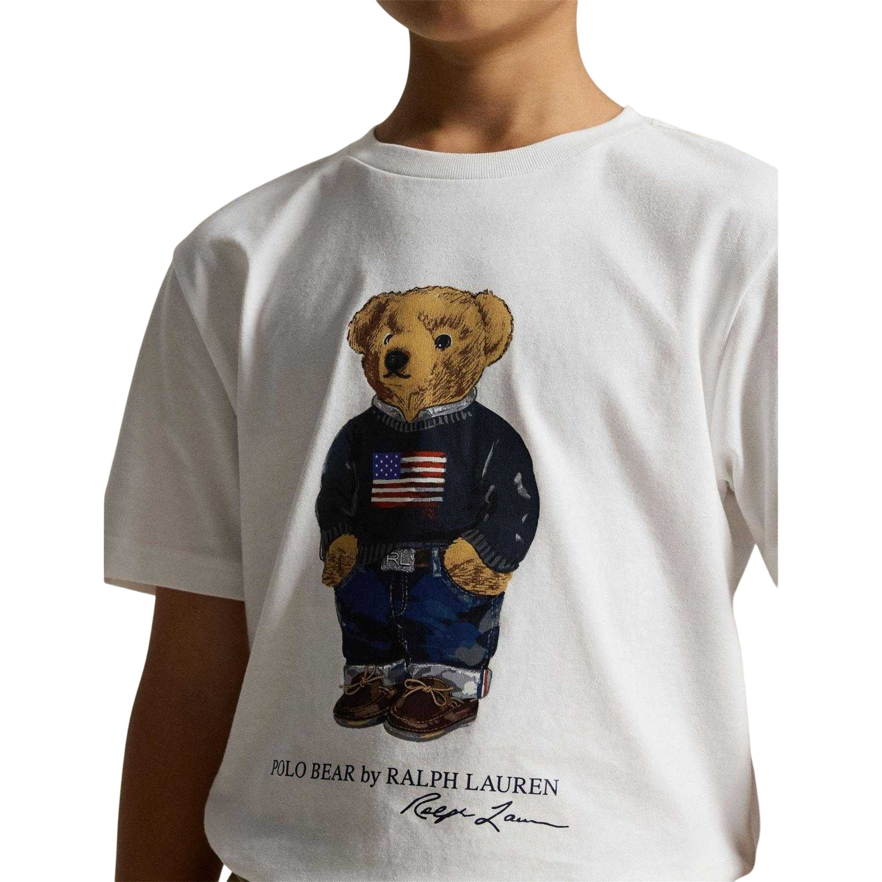 White - Lifestyle - Ralph Lauren Childrens-Kids Polo Bear Bear T-Shirt