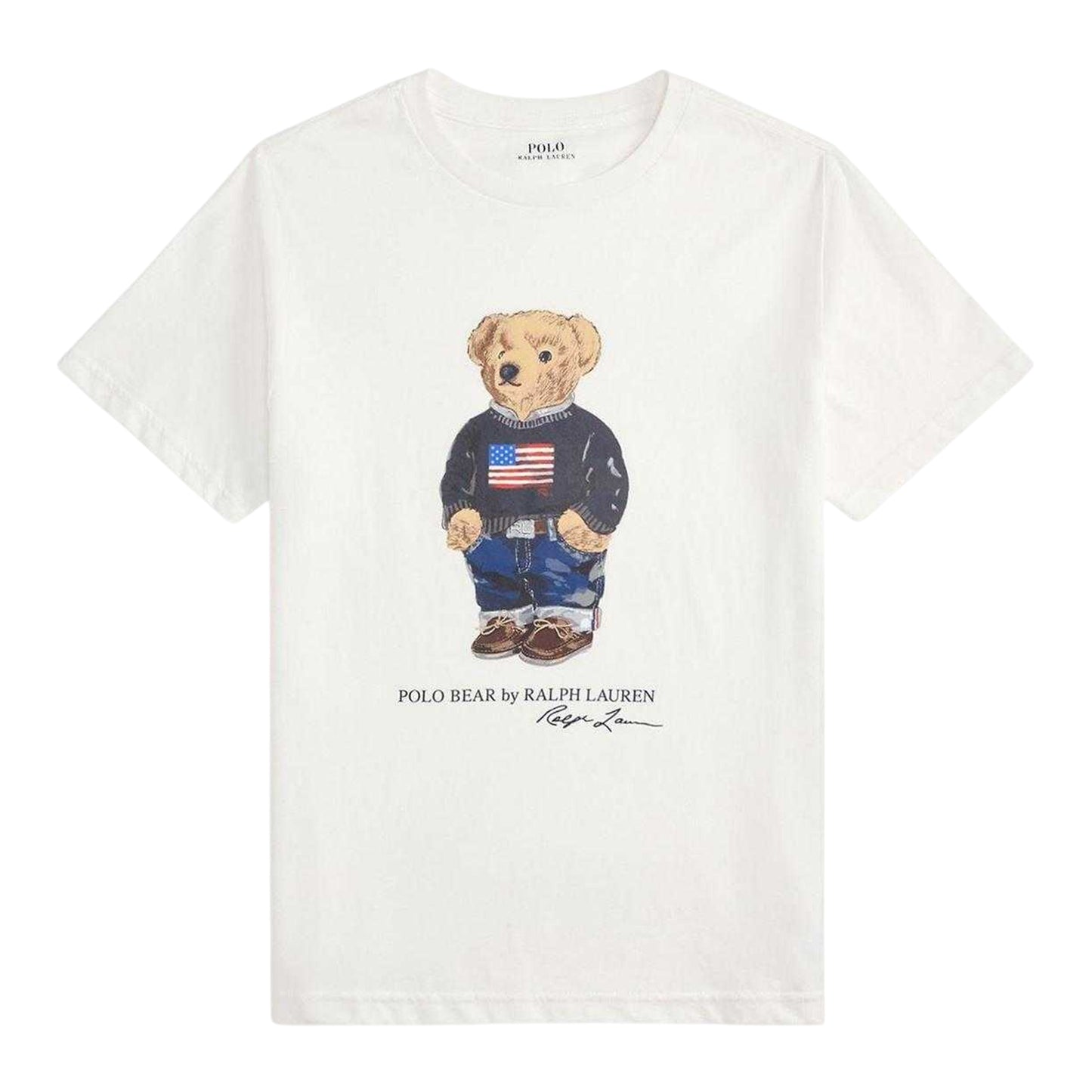 White - Front - Ralph Lauren Childrens-Kids Polo Bear Bear T-Shirt