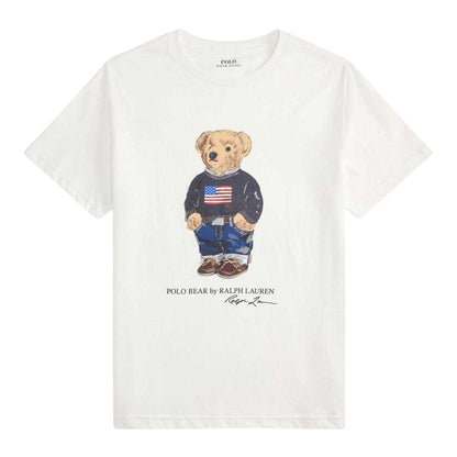 White - Front - Ralph Lauren Childrens-Kids Polo Bear Bear T-Shirt