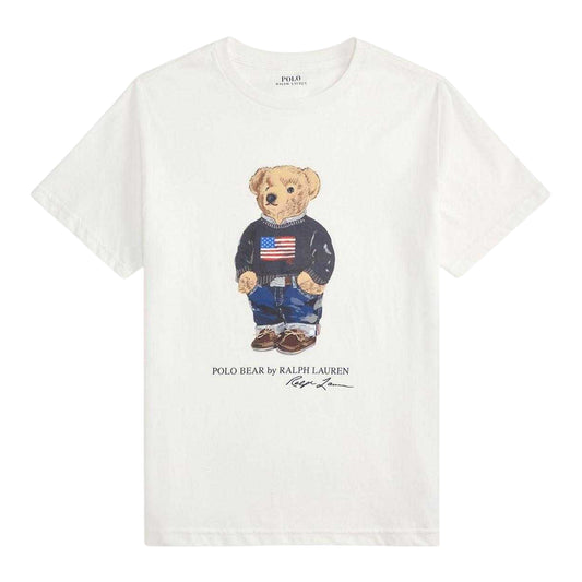 White - Front - Ralph Lauren Childrens-Kids Polo Bear Bear T-Shirt