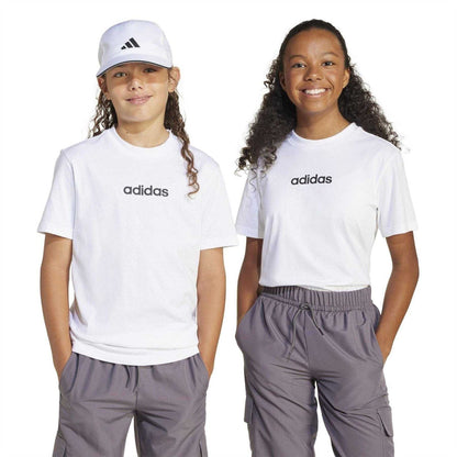White-Black - Lifestyle - Adidas Childrens-Kids Essentials Cotton T-Shirt