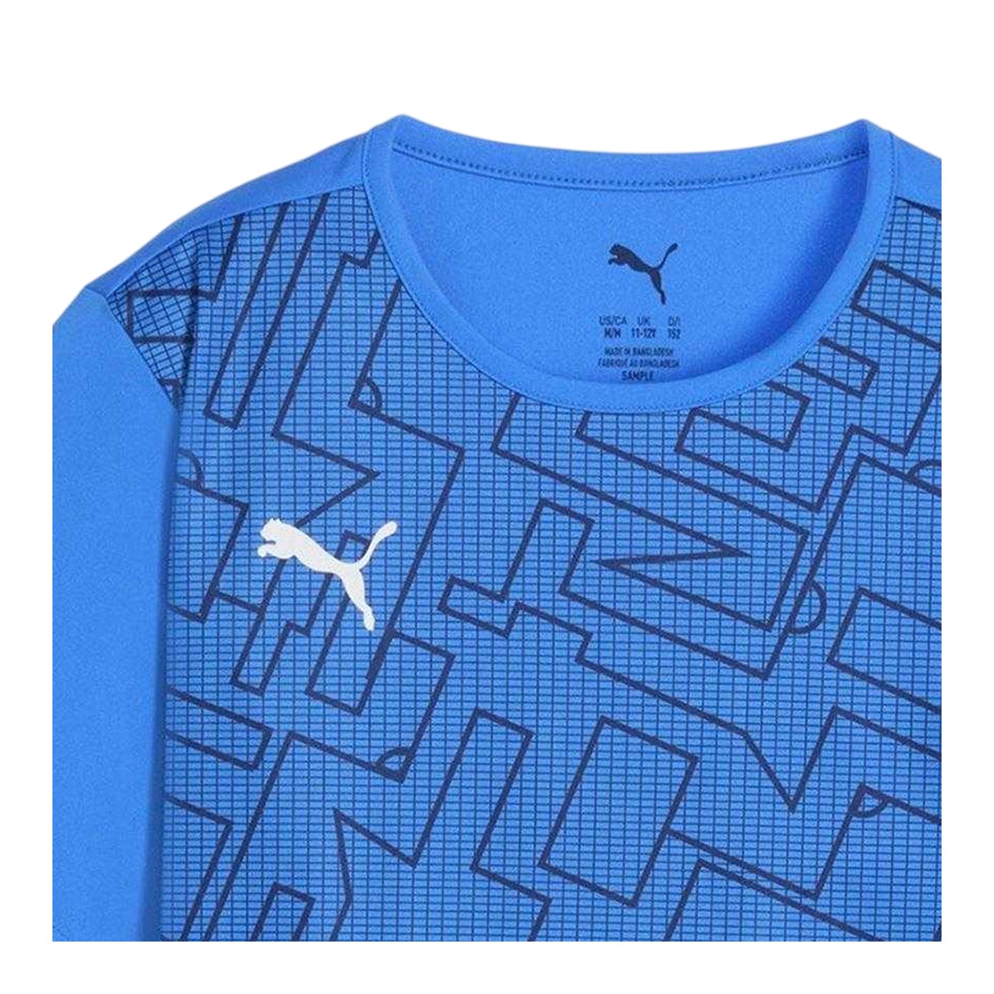 Blue - Side - Puma Childrens-Kids Individual Rise Graphic Print T-Shirt