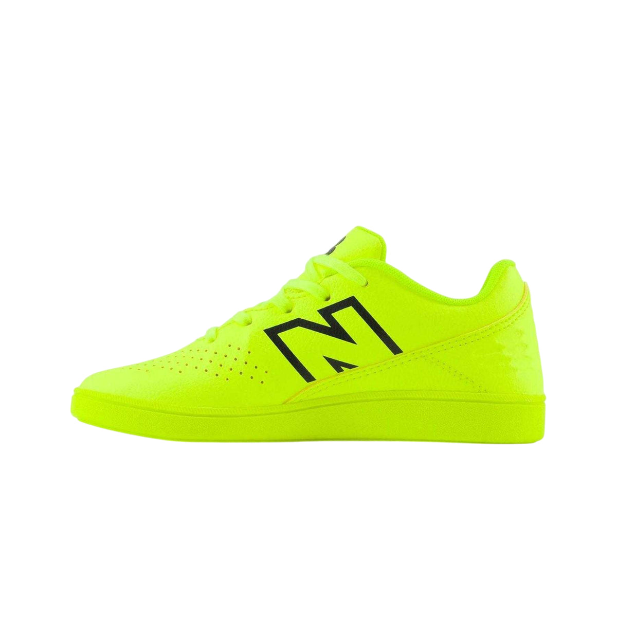 Lime - Back - New Balance Childrens-Kids Command V6 Flat Indoor Football Shoes