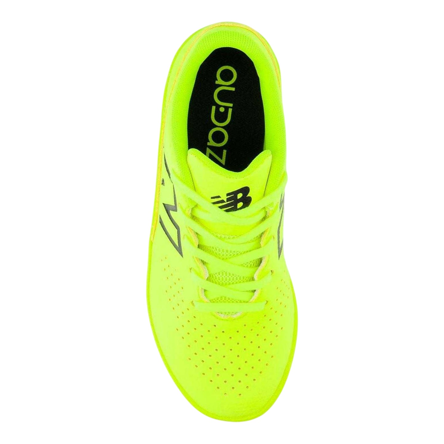 Lime - Side - New Balance Childrens-Kids Command V6 Flat Indoor Football Shoes