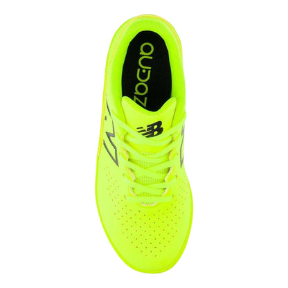 Lime - Side - New Balance Childrens-Kids Command V6 Flat Indoor Football Shoes