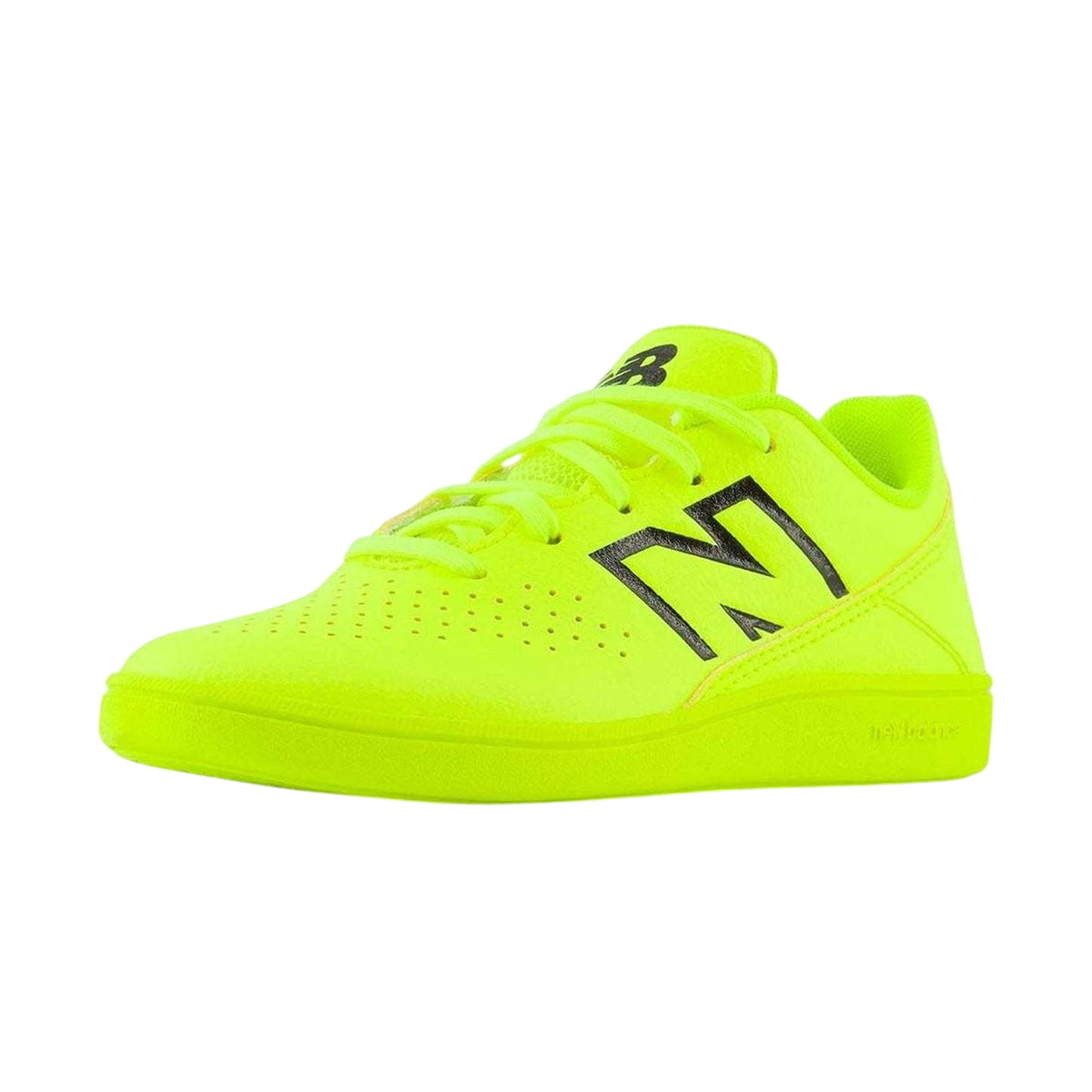 Lime - Pack Shot - New Balance Childrens-Kids Command V6 Flat Indoor Football Shoes