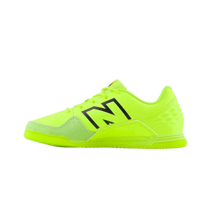 Lime - Back - New Balance Childrens-Kids Command V6 Suede Indoor Football Shoes