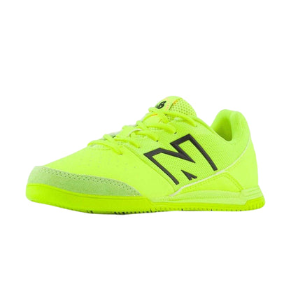 Lime - Pack Shot - New Balance Childrens-Kids Command V6 Suede Indoor Football Shoes
