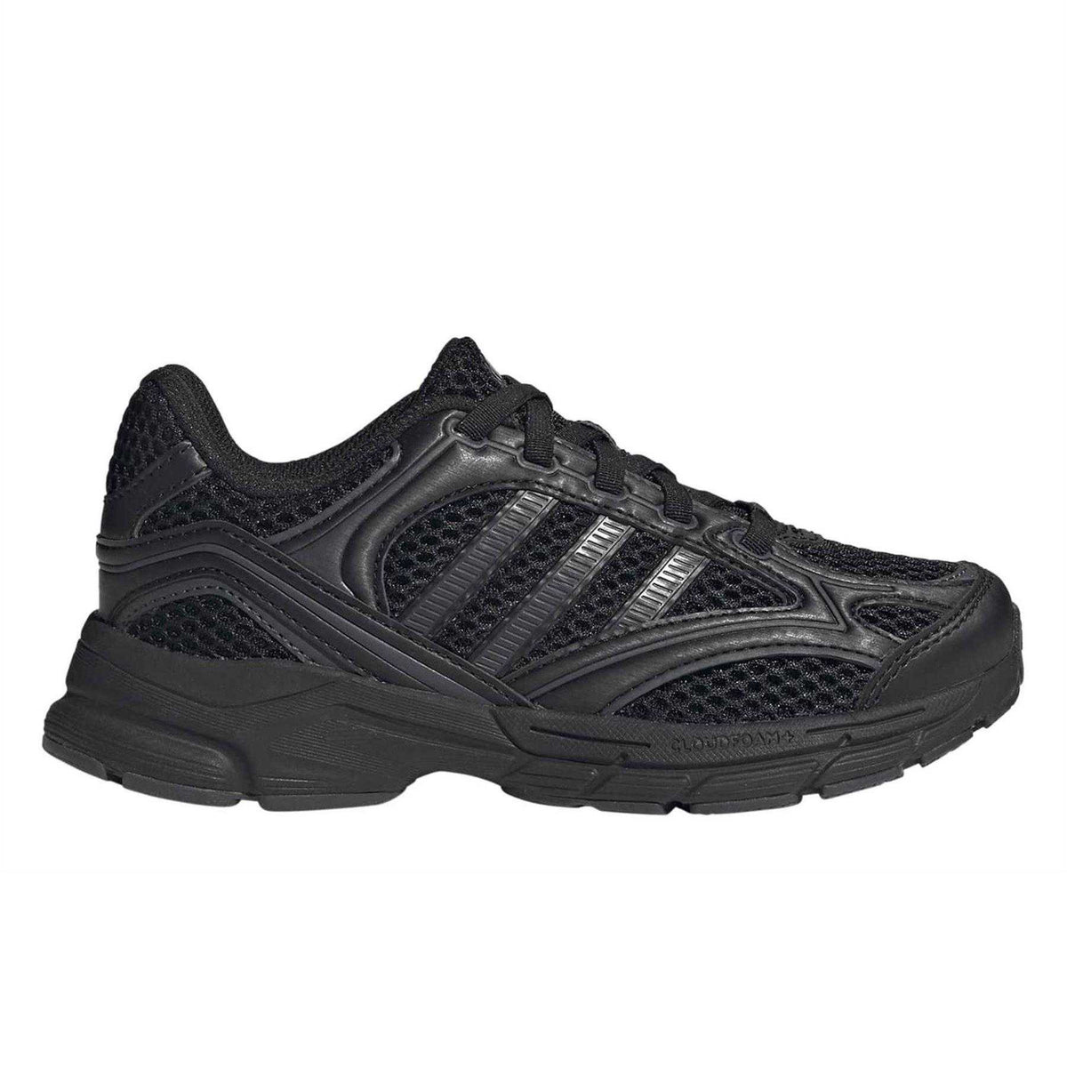 Triple Black - Front - Adidas Childrens-Kids Spiritain Cloudfoam Trainers