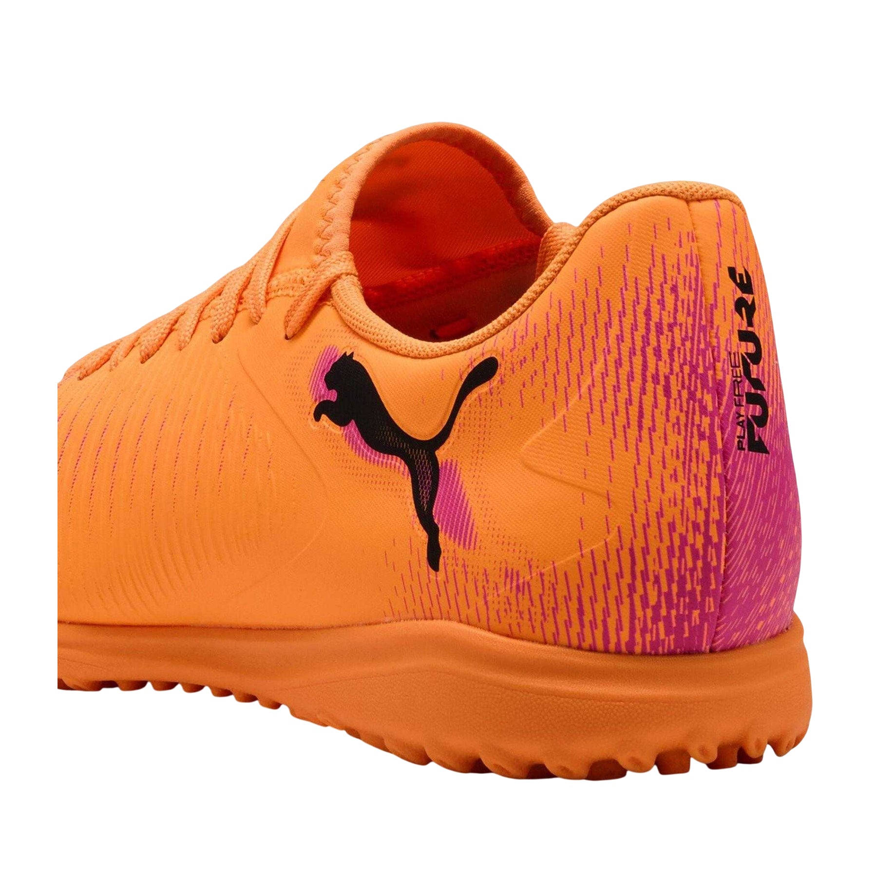Orange-Black - Back - Puma Mens Future 8 Play Embossed Turf Training Astro Turf Trainers