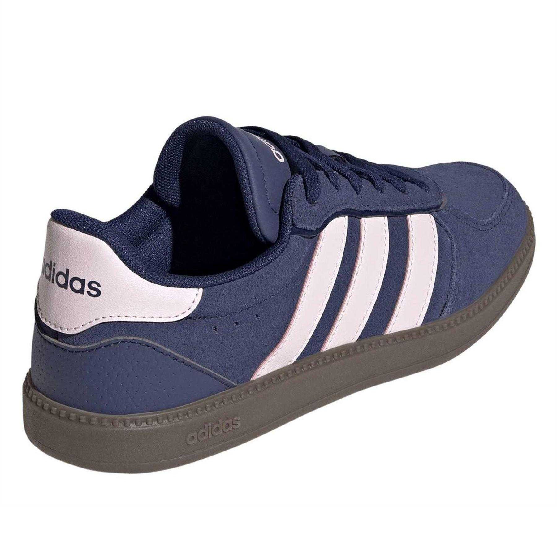 Blue-Pink - Back - Adidas Childrens-Kids BRS Suede Trainers