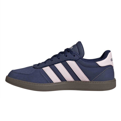 Blue-Pink - Side - Adidas Childrens-Kids BRS Suede Trainers
