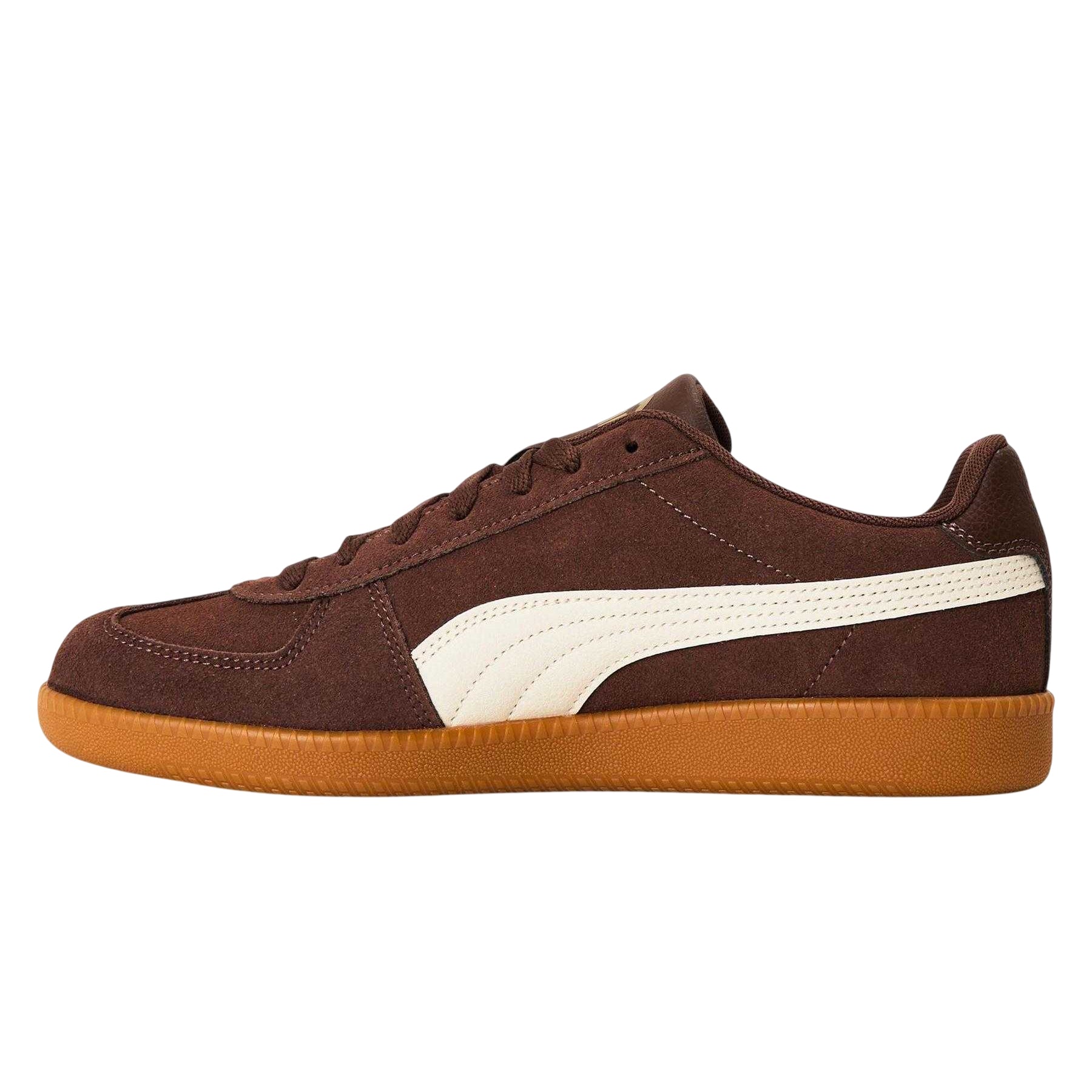 Brown-White-Gum - Back - Puma Mens Club Suede Trainers
