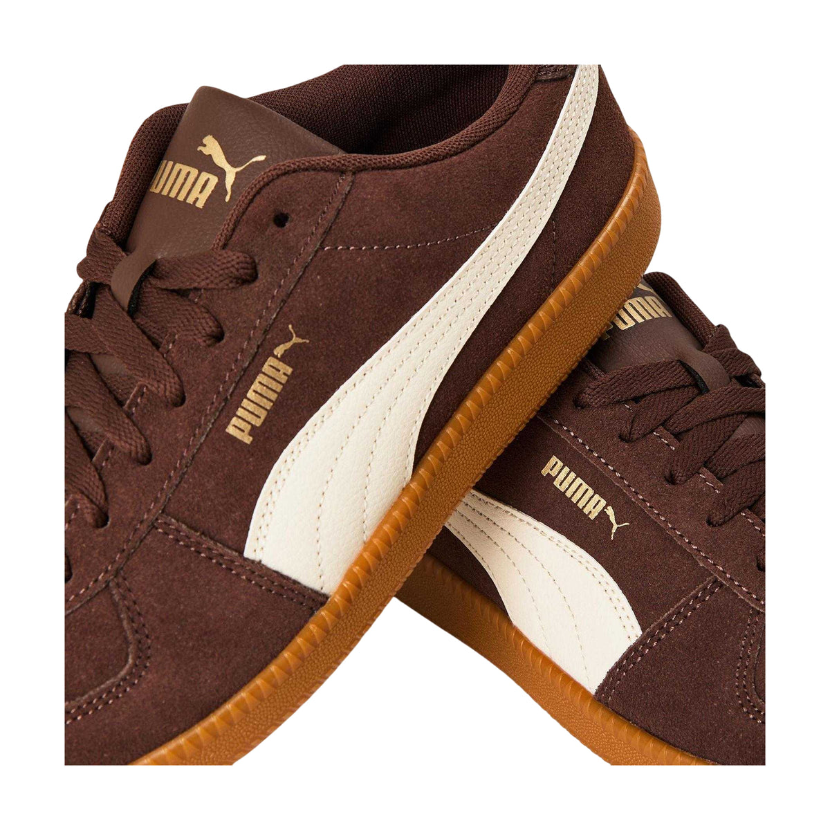 Brown-White-Gum - Lifestyle - Puma Mens Club Suede Trainers