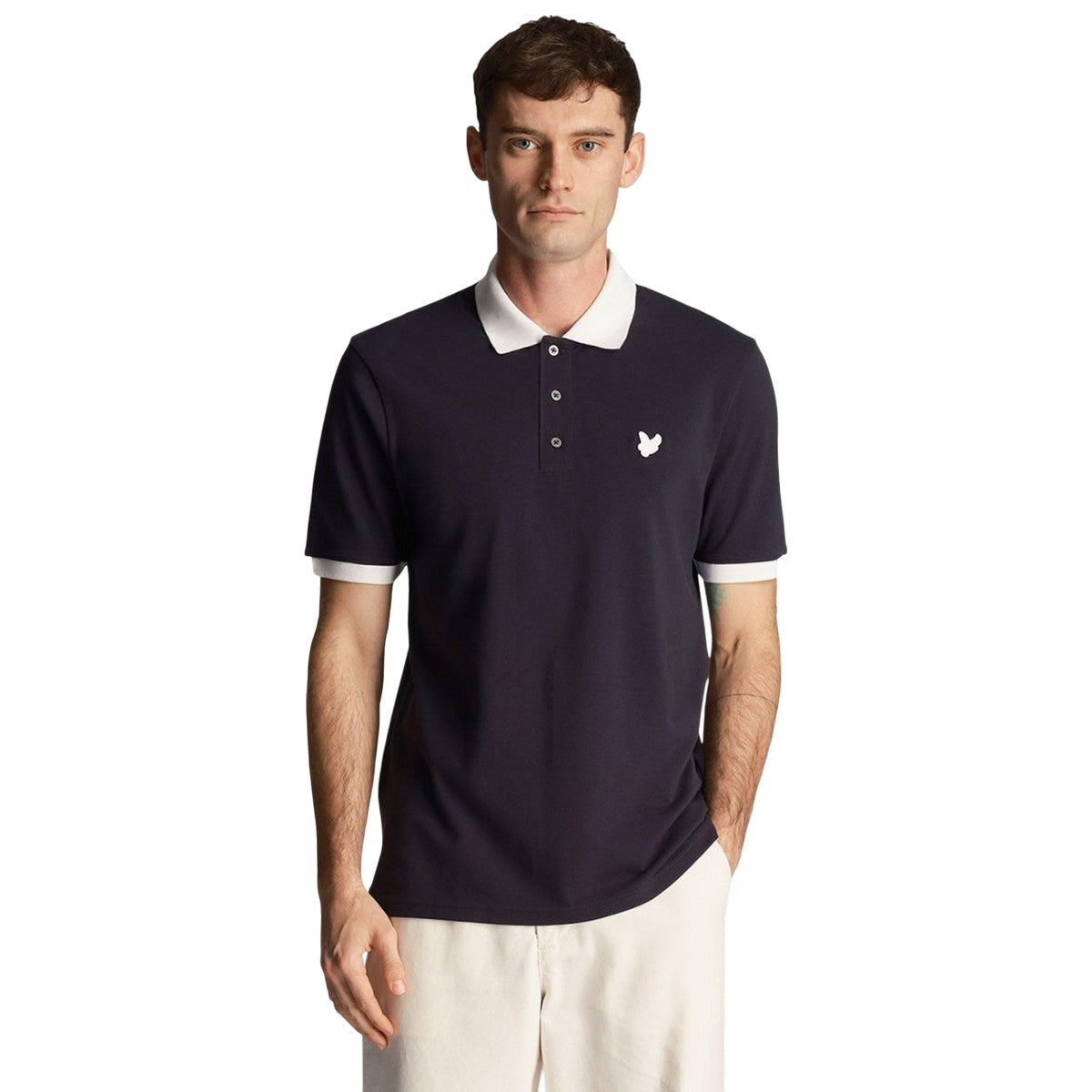 Navy - Lifestyle - Lyle & Scott Mens Tonal Ringer Polo Shirt