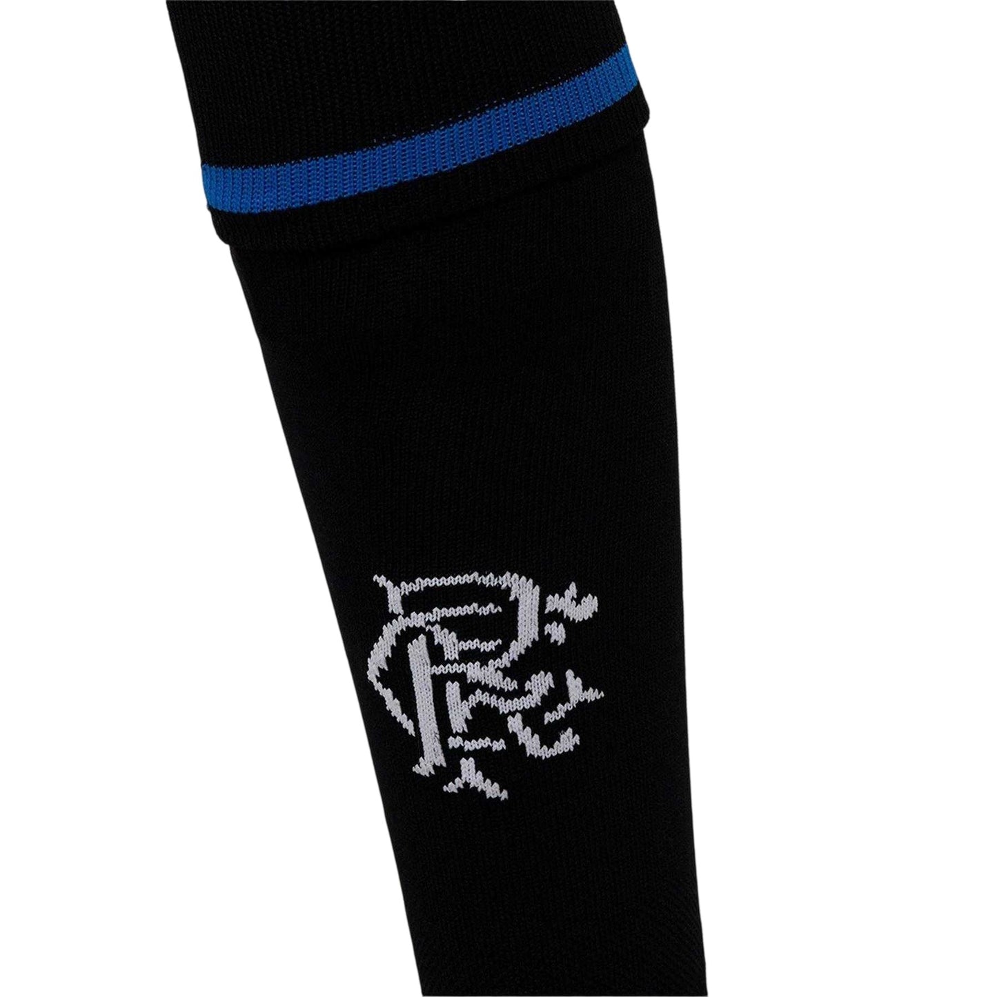 Black-Blue - Back - Umbro Childrens-Kids 2025-2026 Rangers FC Football Socks