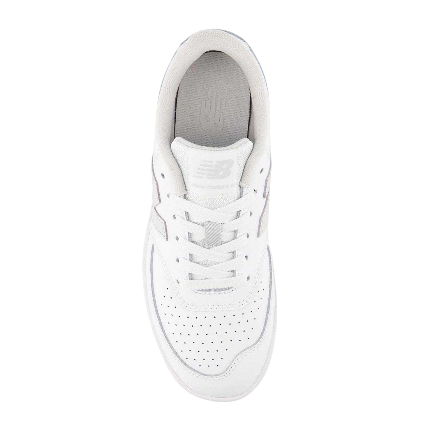 White - Back - New Balance Childrens-Kids Bb80 Cow Suede Trainers