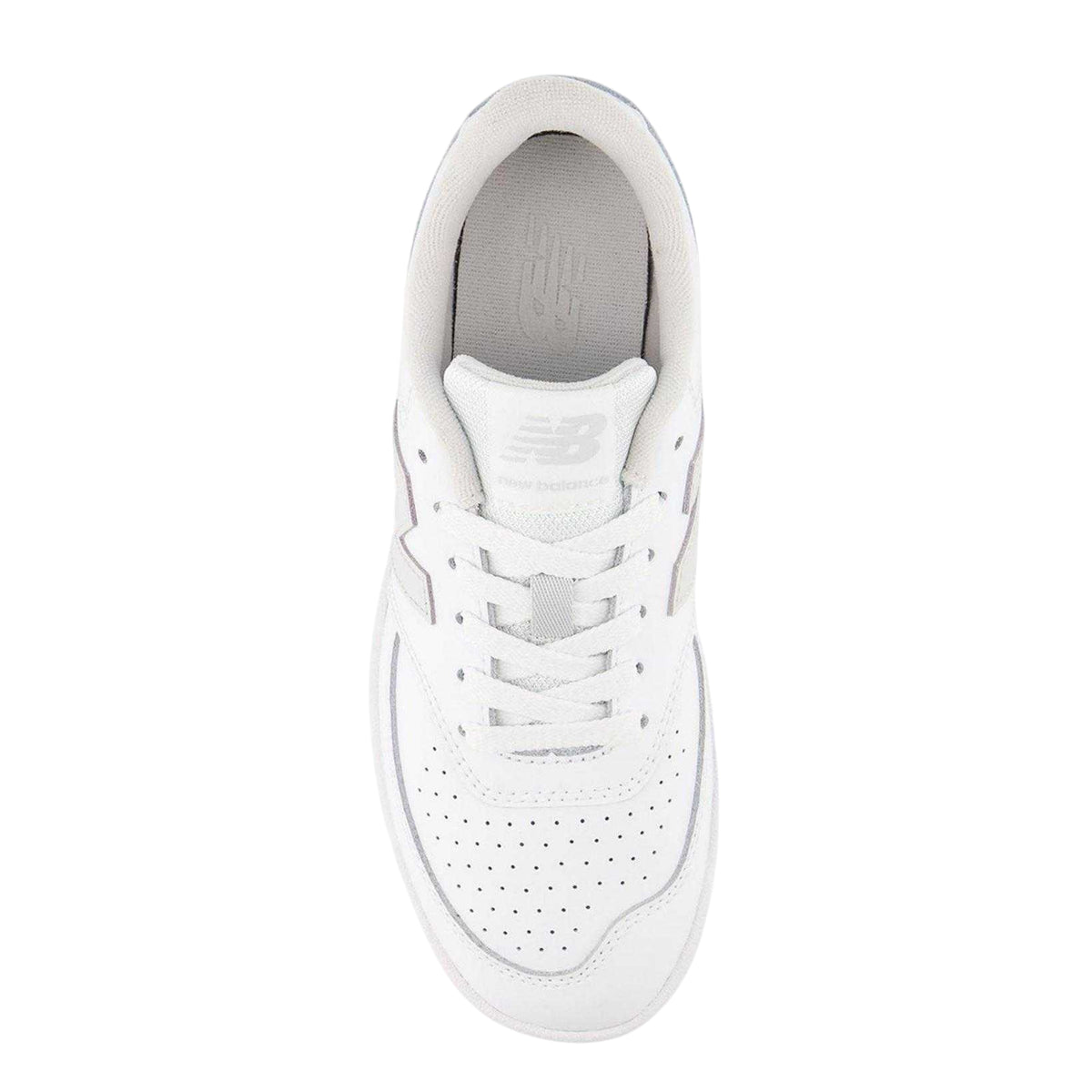 White - Back - New Balance Childrens-Kids Bb80 Cow Suede Trainers