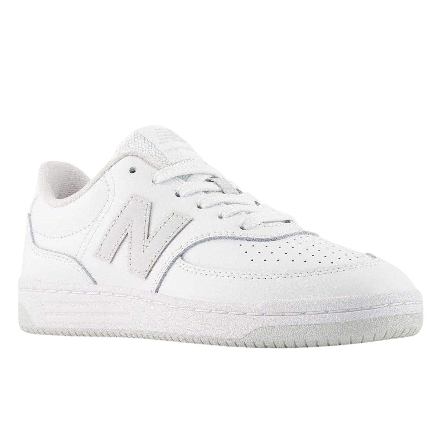 White - Lifestyle - New Balance Childrens-Kids Bb80 Cow Suede Trainers