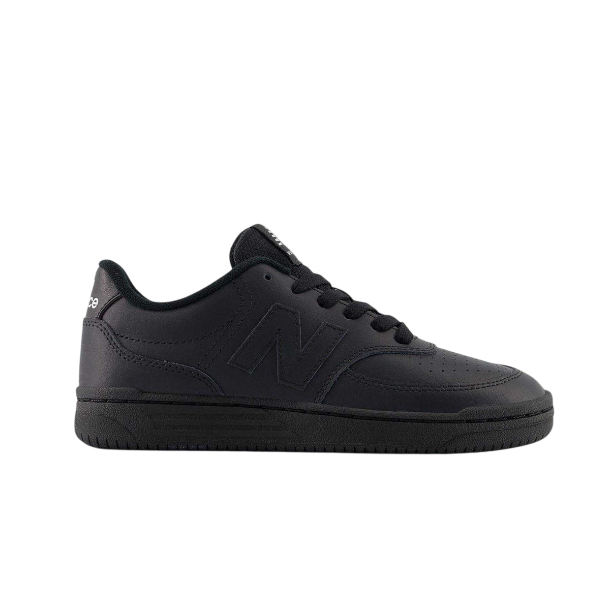 Triple Black - Front - New Balance Childrens-Kids Bb80 Cow Suede Trainers