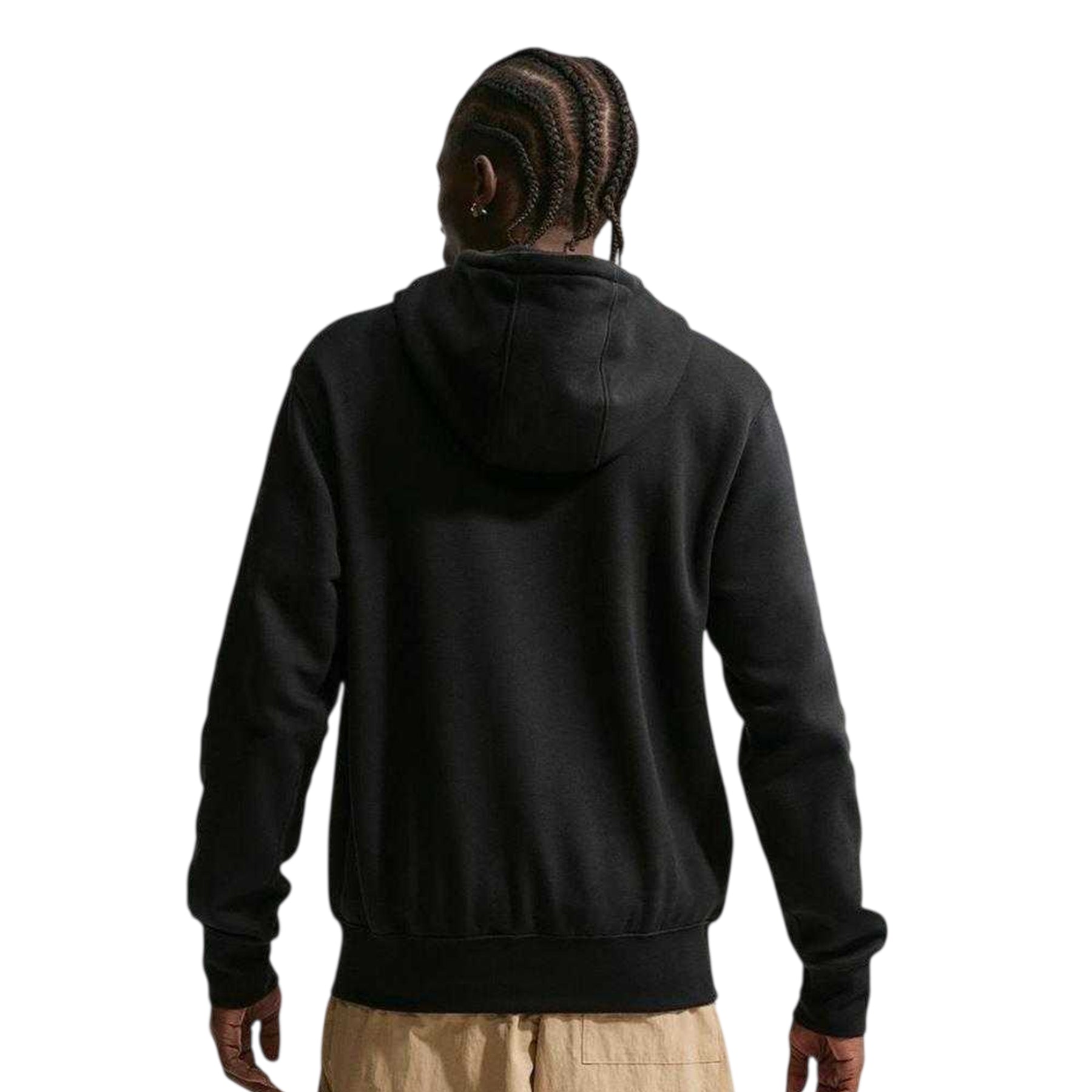 Black - Back - Nike Mens Club Fleece Full Zip Hoodie