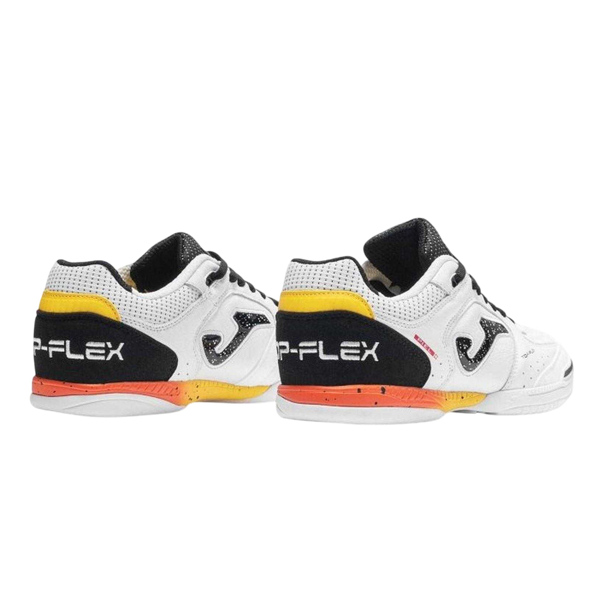 White - Back - Joma Mens Top Flex Leather Indoor Football Trainers