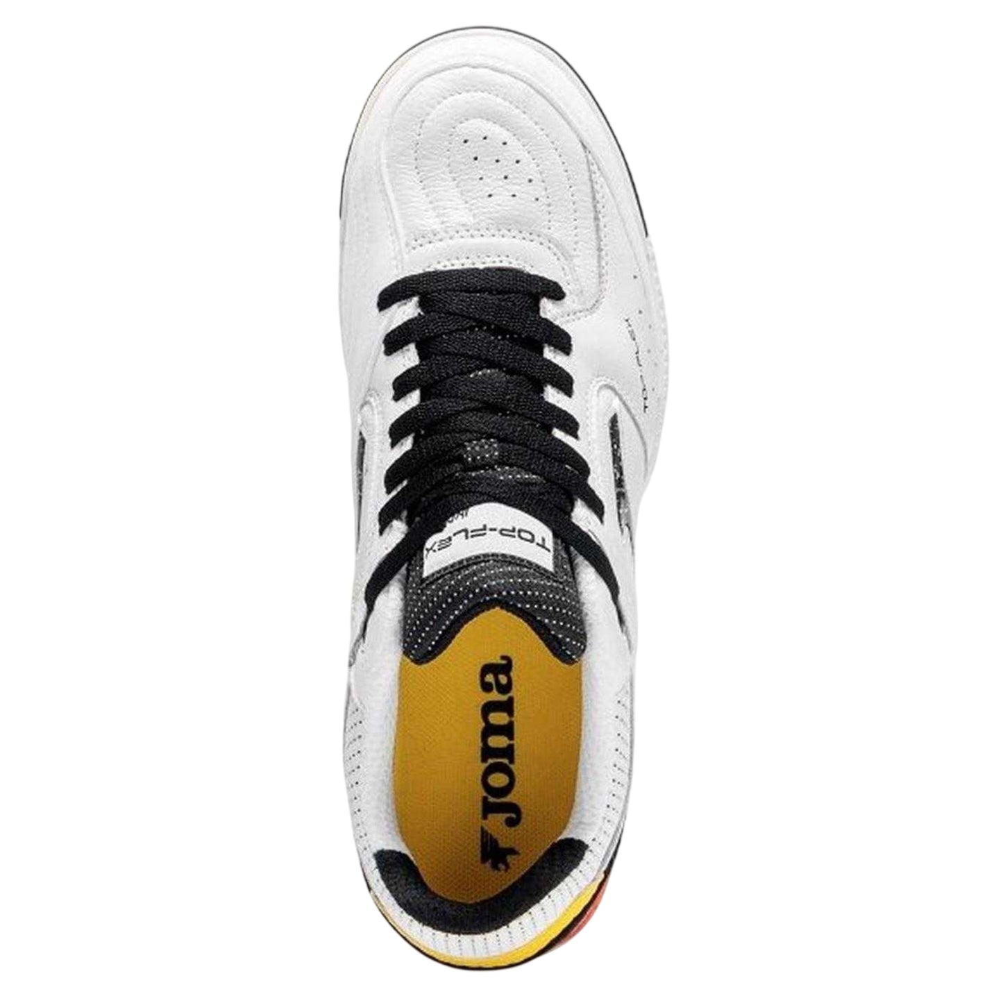 White - Side - Joma Mens Top Flex Leather Indoor Football Trainers