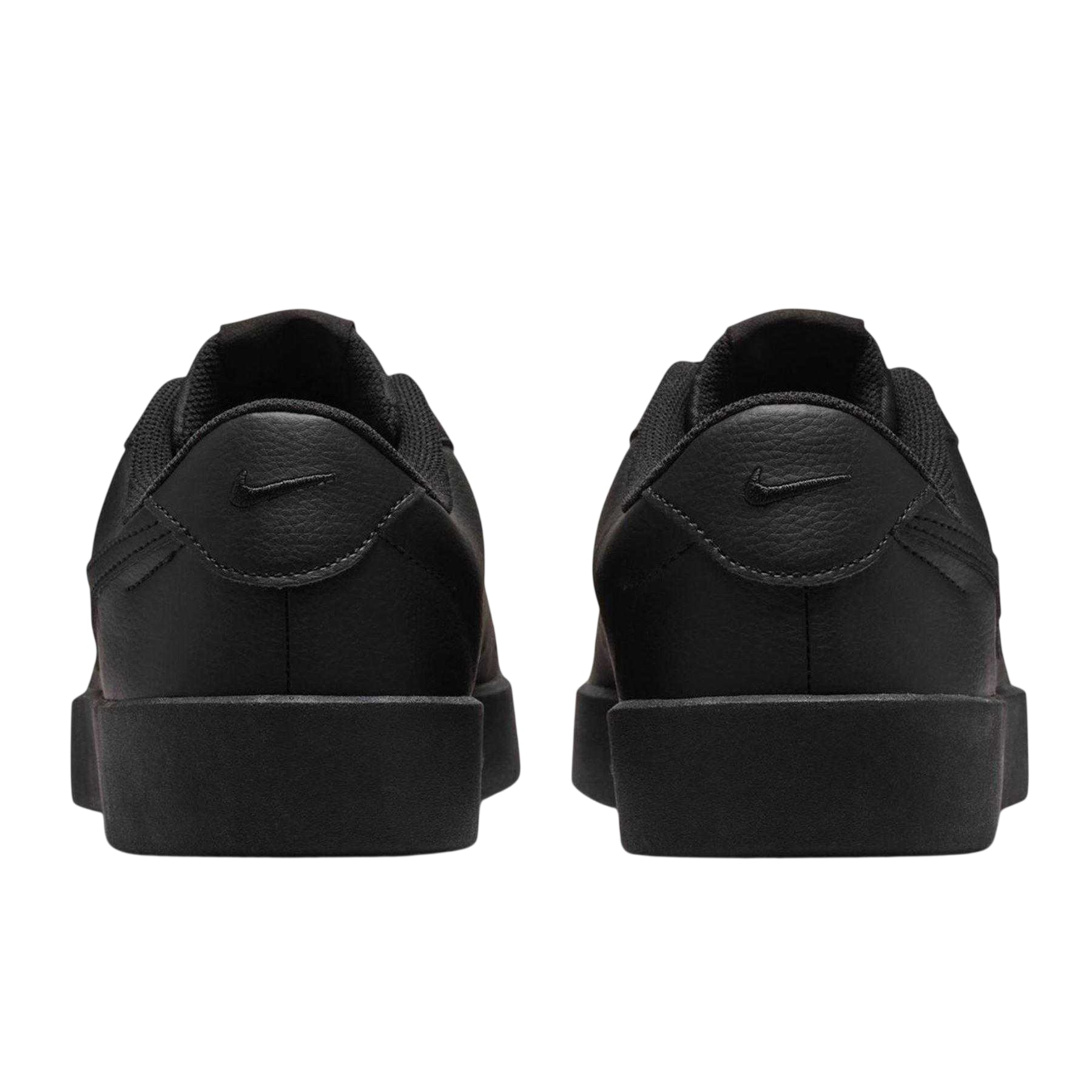 Triple Black - Back - Nike Mens Court Heritage Synthetic Leather Trainers
