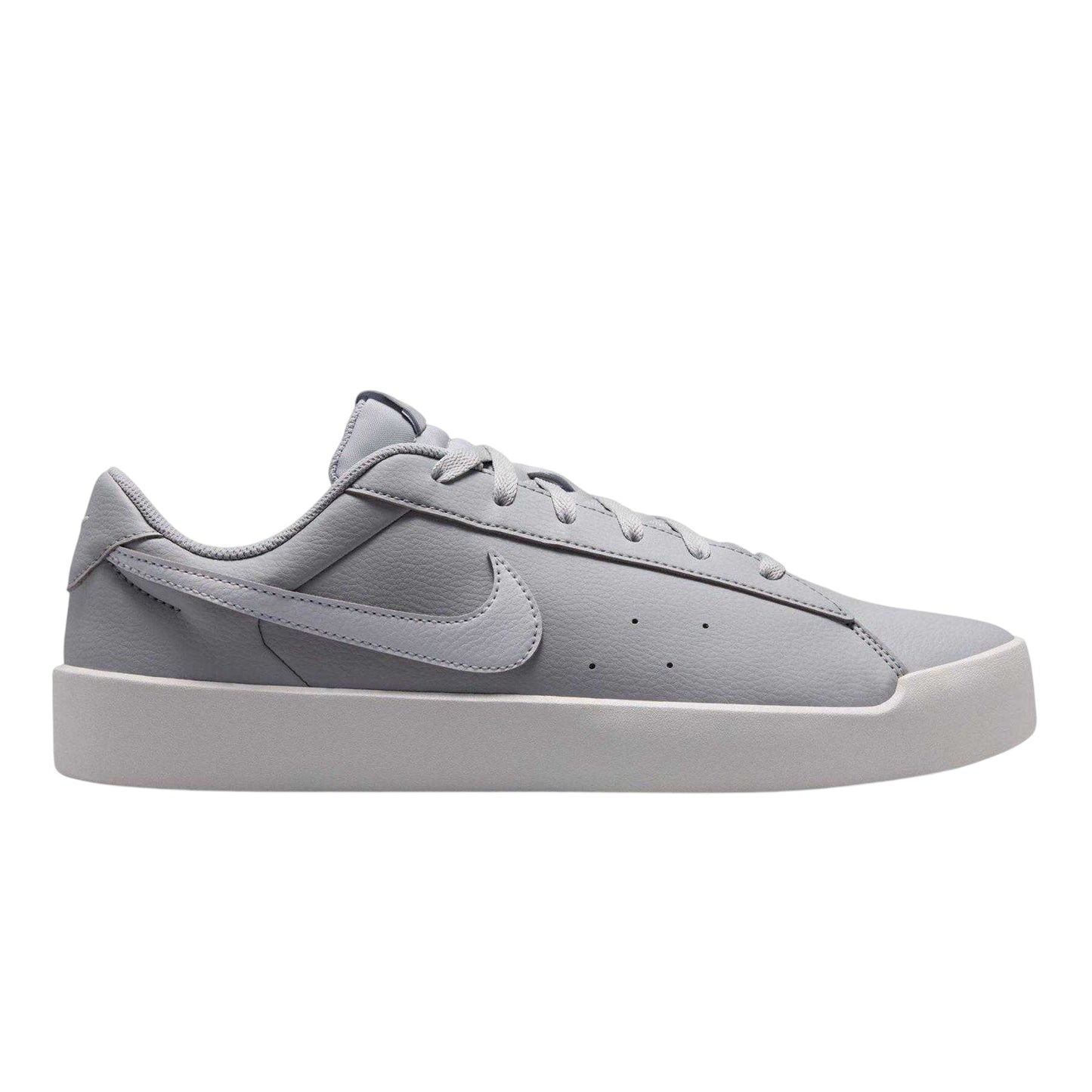 Wolf Grey - Front - Nike Mens Court Heritage Synthetic Leather Trainers