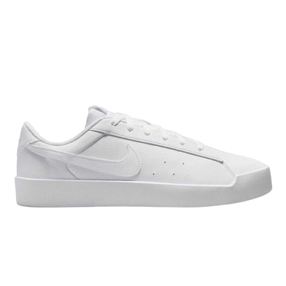 Triple White - Front - Nike Mens Court Heritage Synthetic Leather Trainers