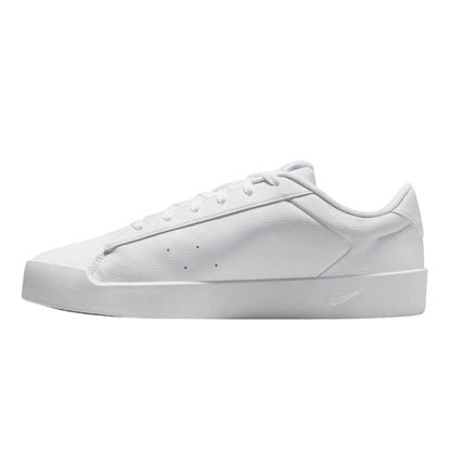Triple White - Side - Nike Mens Court Heritage Synthetic Leather Trainers