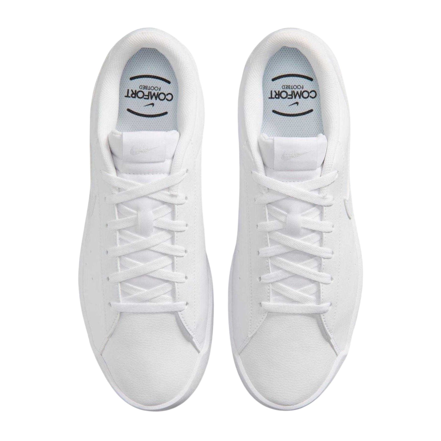 Triple White - Lifestyle - Nike Mens Court Heritage Synthetic Leather Trainers