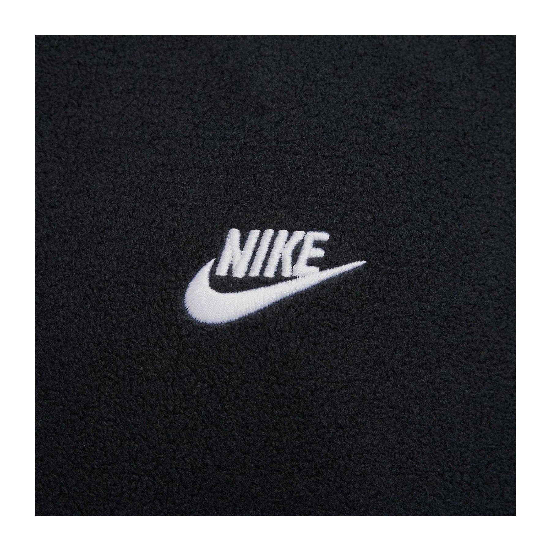 Black-White - Pack Shot - Nike Mens Logo Winter Pullover Hoodie