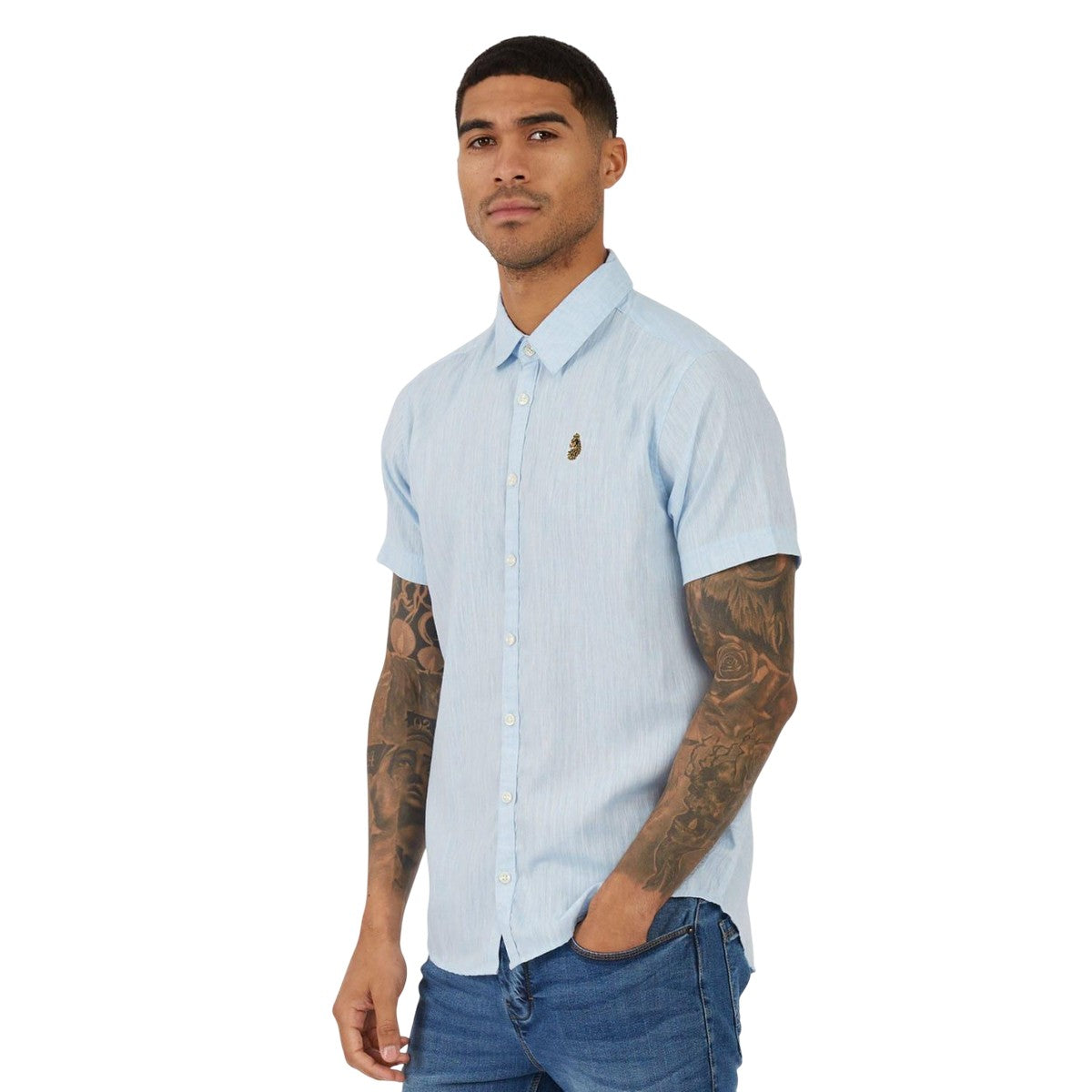 Blue - Side - Luke 1977 Mens Yoko Linen Shirt