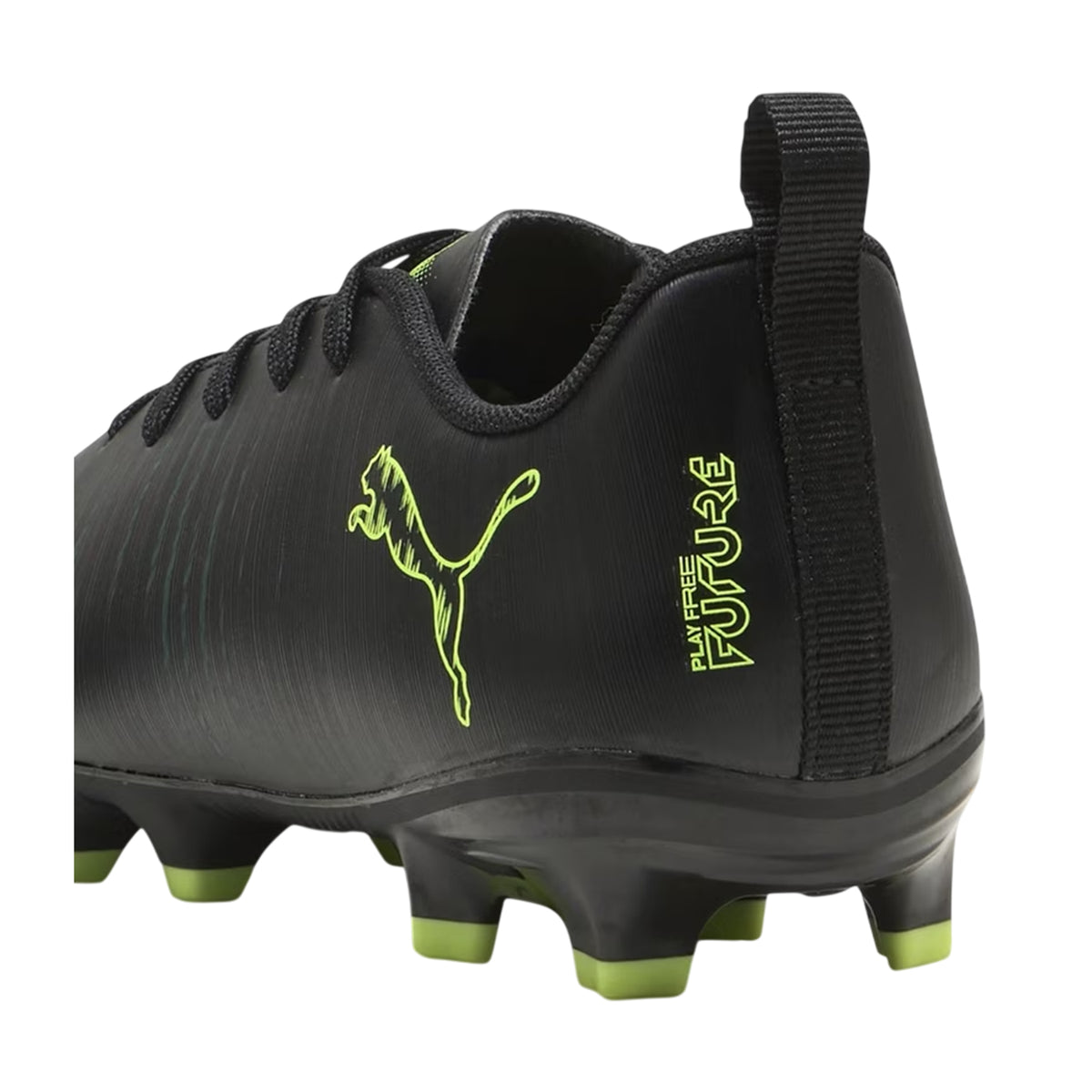 Black-Green - Back - Puma Childrens-Kids Future 8 Play Firm Ground Football Boots