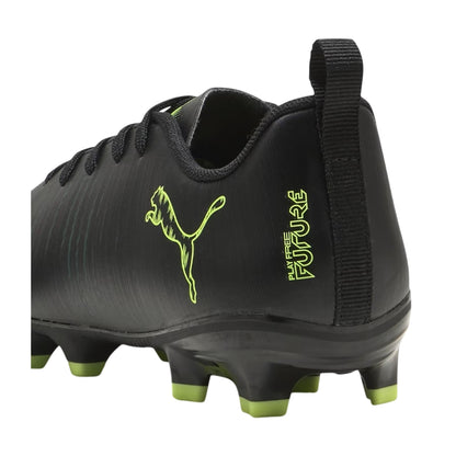 Black-Green - Back - Puma Childrens-Kids Future 8 Play Firm Ground Football Boots