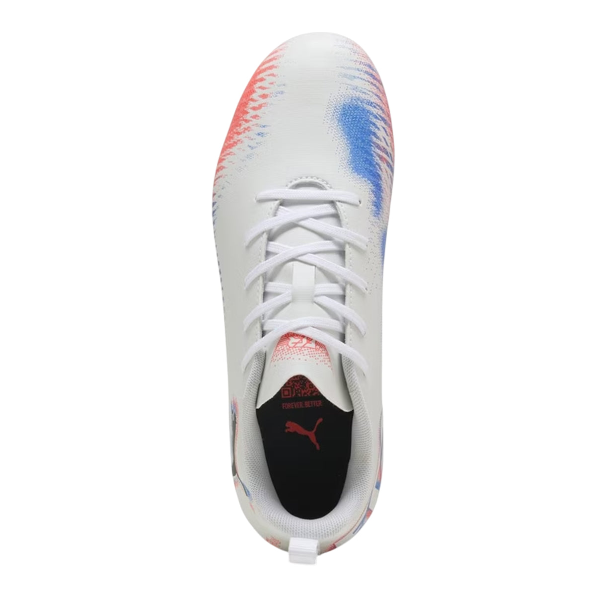 White-Black-Glowing Red - Lifestyle - Puma Childrens-Kids Future 8 Play Firm Ground Football Boots