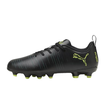 Black-Green - Side - Puma Childrens-Kids Future 8 Play Firm Ground Football Boots