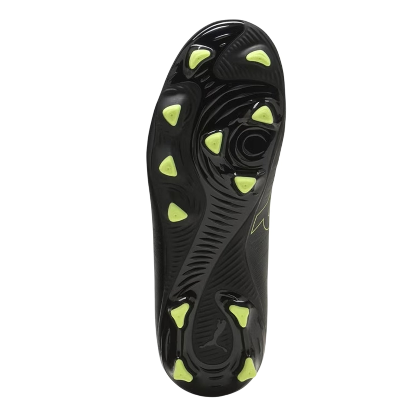 Black-Green - Pack Shot - Puma Childrens-Kids Future 8 Play Firm Ground Football Boots