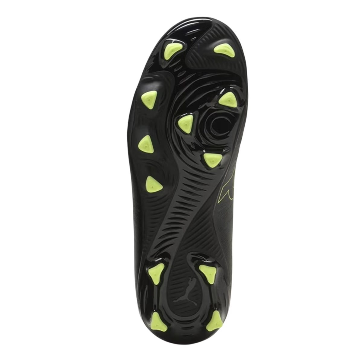 Black-Green - Pack Shot - Puma Childrens-Kids Future 8 Play Firm Ground Football Boots