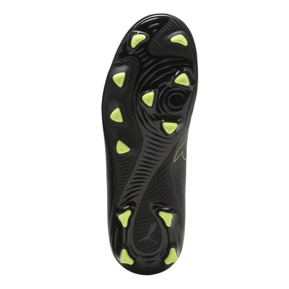 Black-Green - Pack Shot - Puma Childrens-Kids Future 8 Play Firm Ground Football Boots