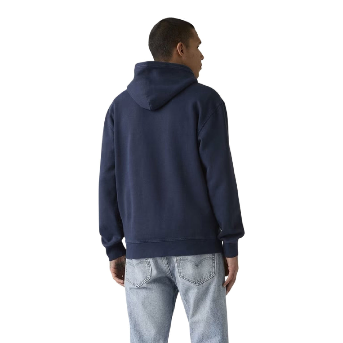 Navy Blazer - Back - Levis Mens Logo Polycotton Hoodie