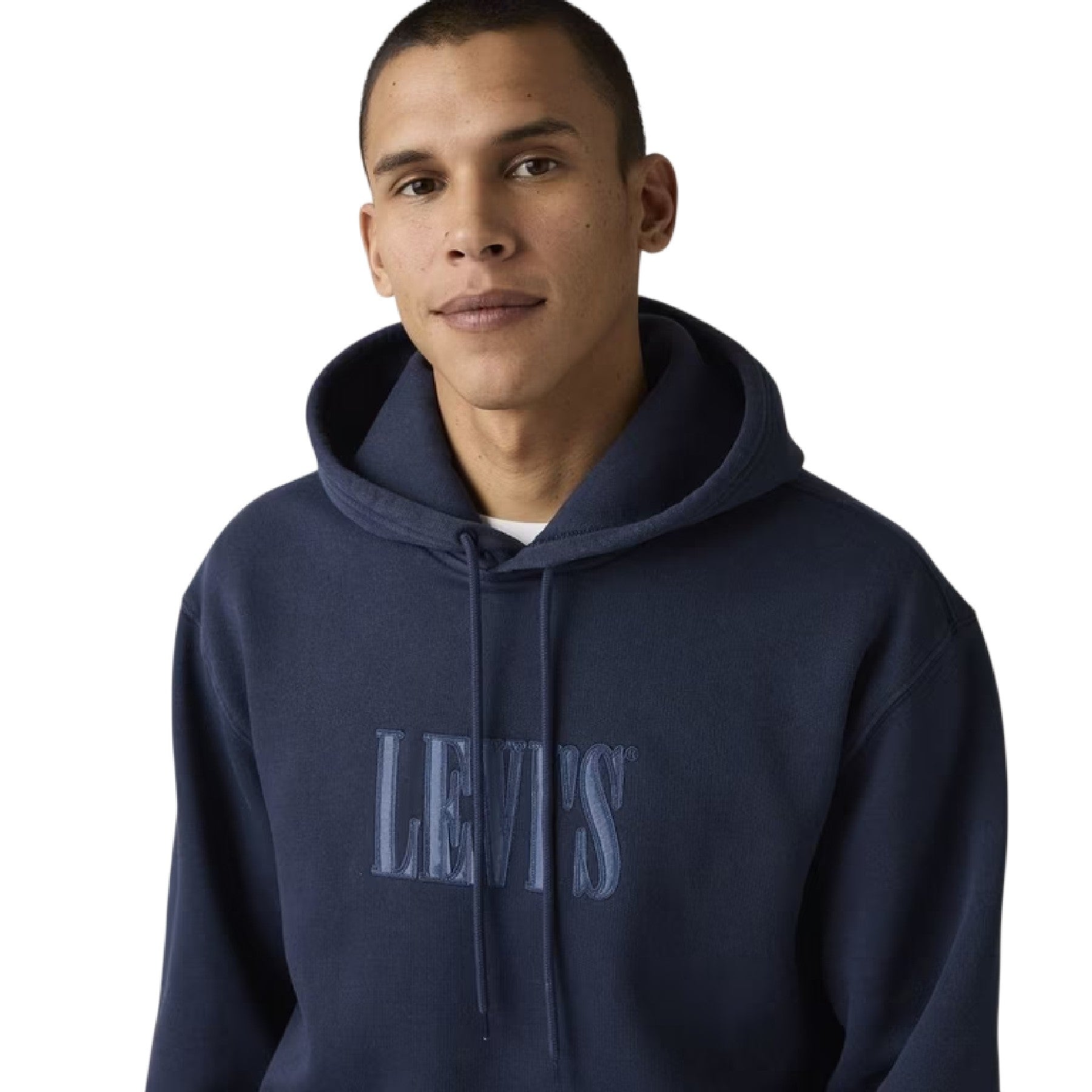 Navy Blazer - Side - Levis Mens Logo Polycotton Hoodie