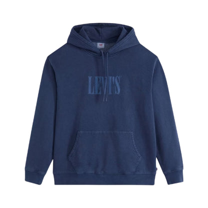 Navy Blazer - Front - Levis Mens Logo Polycotton Hoodie