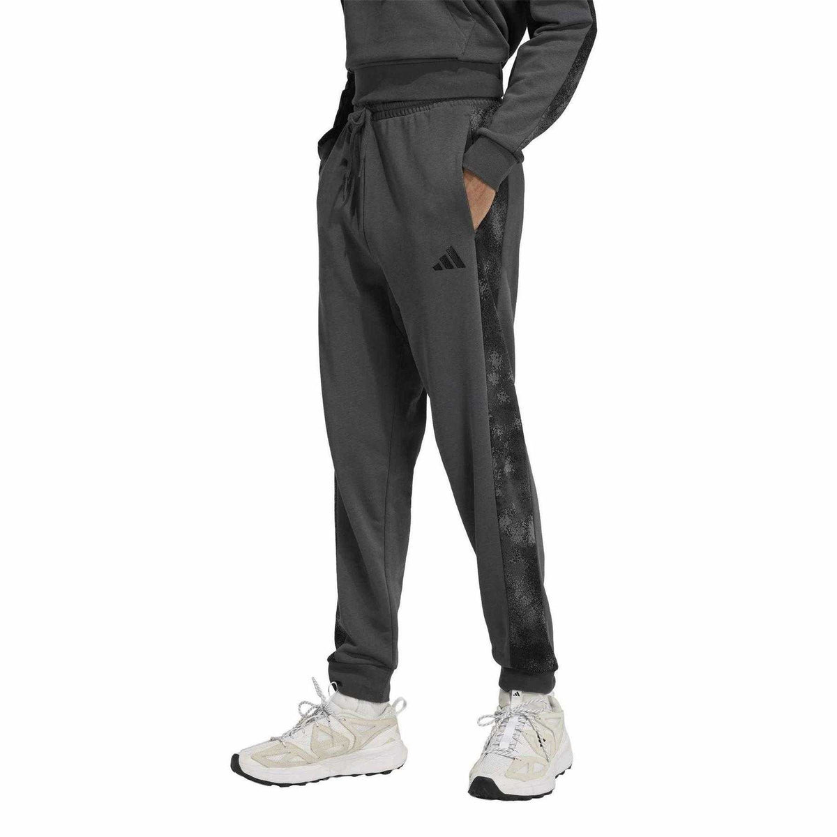 Grey - Pack Shot - Adidas Mens Camouflage Tapered Joggers