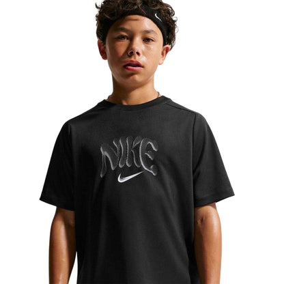 Black - Lifestyle - Nike Childrens-Kids Logo T-Shirt