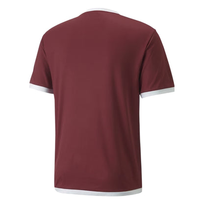 Cordovan Red-White - Back - Puma Childrens-Kids TeamLIGA Logo Jersey